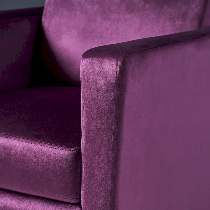 Fauteuil inclinable Brightwood en velours moderne avec pieds en acier par Christopher Knight Home