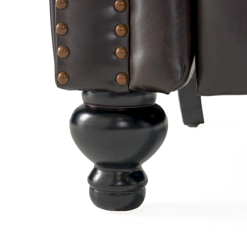 Fauteuil inclinable touffeté Walder contemporain avec garniture cloutée par Christopher Knight Home