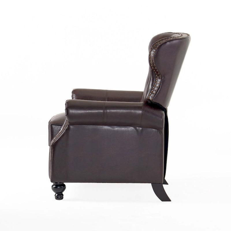 Fauteuil inclinable touffeté Walder contemporain avec garniture cloutée par Christopher Knight Home