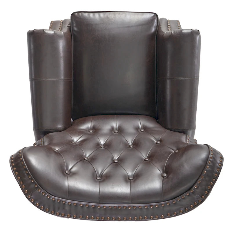 Fauteuil inclinable touffeté Walder contemporain avec garniture cloutée par Christopher Knight Home