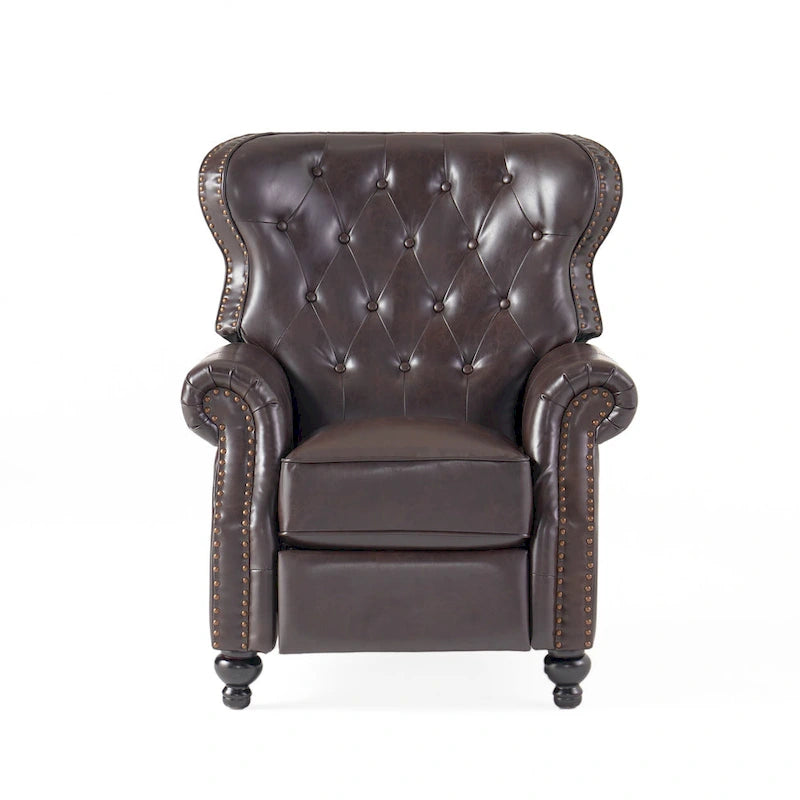 Fauteuil inclinable touffeté Walder contemporain avec garniture cloutée par Christopher Knight Home