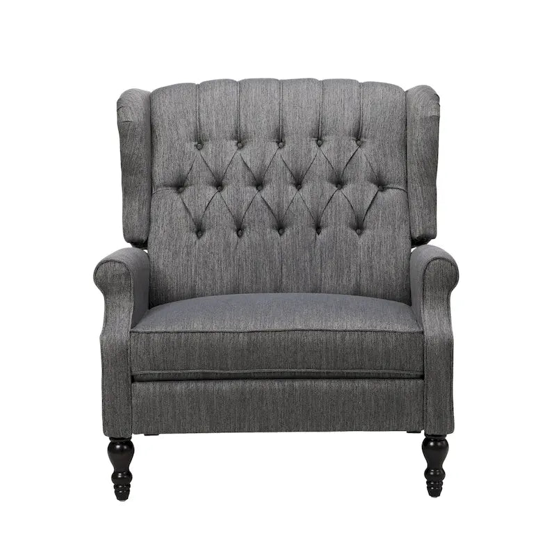 Fauteuil inclinable Apaloosa Oversized Tufted Wingback en tissu avec dossier poussoir par Christopher Knight Home
