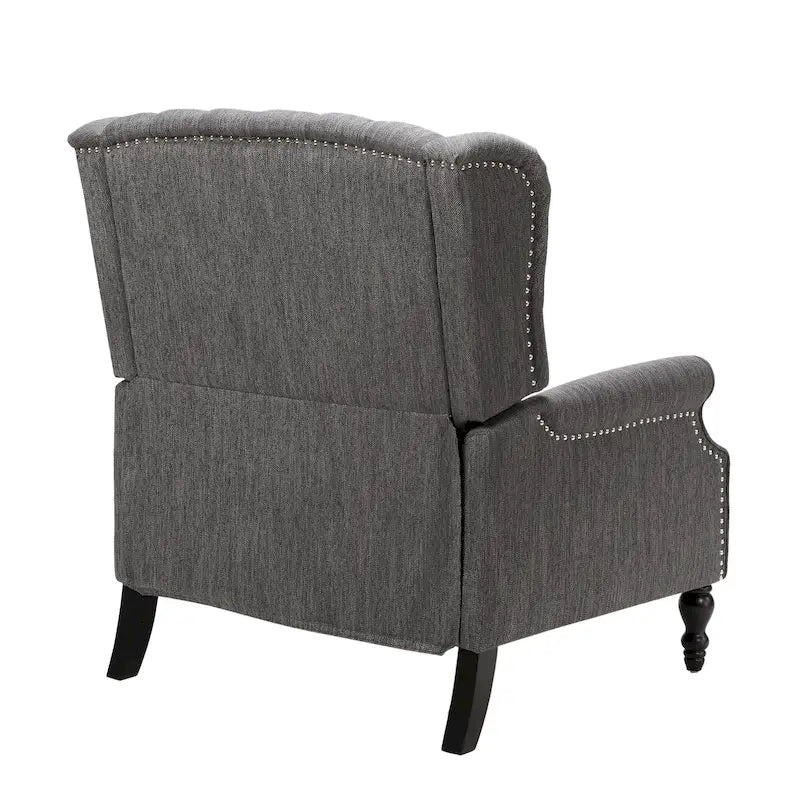 Fauteuil inclinable Apaloosa Oversized Tufted Wingback en tissu avec dossier poussoir par Christopher Knight Home
