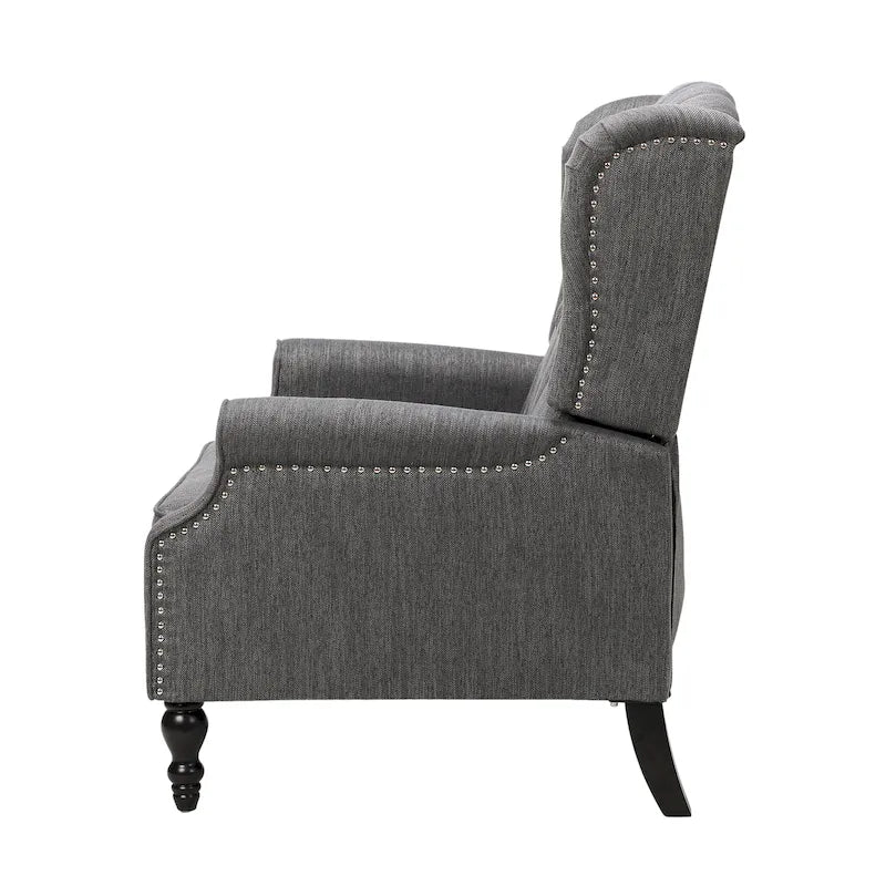 Fauteuil inclinable Apaloosa Oversized Tufted Wingback en tissu avec dossier poussoir par Christopher Knight Home