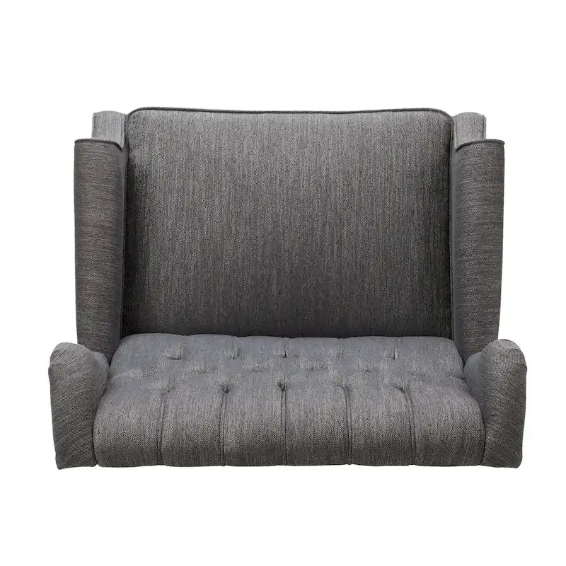 Fauteuil inclinable Apaloosa Oversized Tufted Wingback en tissu avec dossier poussoir par Christopher Knight Home
