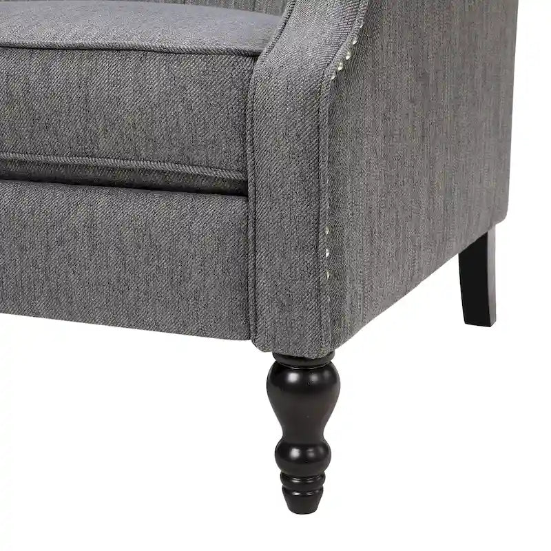 Fauteuil inclinable Apaloosa Oversized Tufted Wingback en tissu avec dossier poussoir par Christopher Knight Home