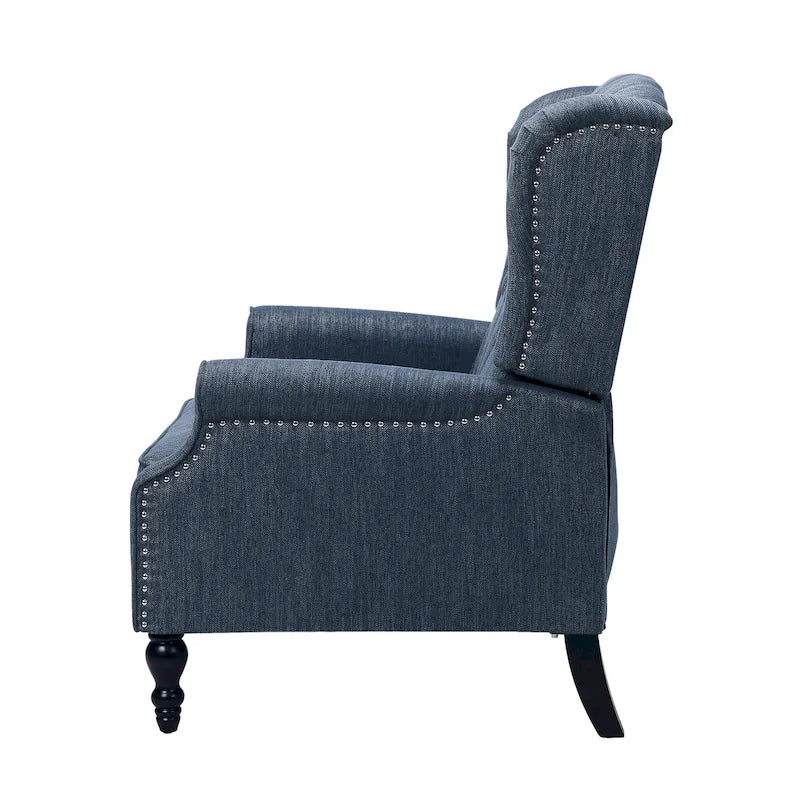 Fauteuil inclinable Apaloosa Oversized Tufted Wingback en tissu avec dossier poussoir par Christopher Knight Home