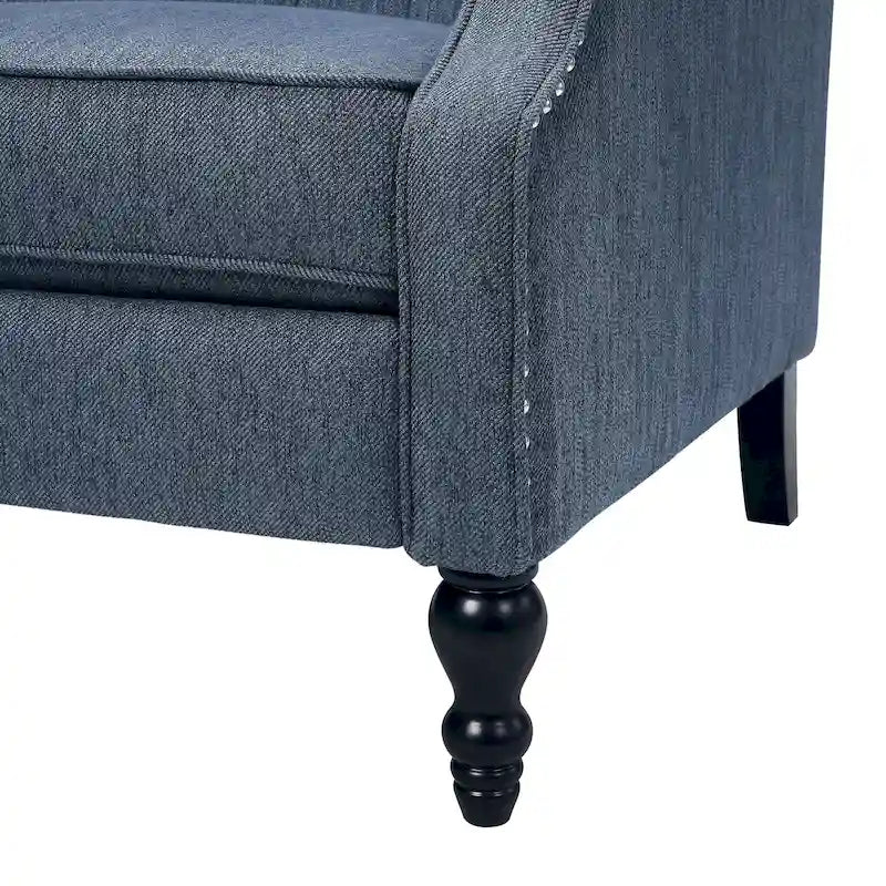 Fauteuil inclinable Apaloosa Oversized Tufted Wingback en tissu avec dossier poussoir par Christopher Knight Home