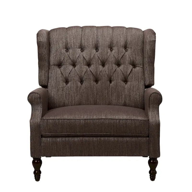 Fauteuil inclinable Apaloosa Oversized Tufted Wingback en tissu avec dossier poussoir par Christopher Knight Home