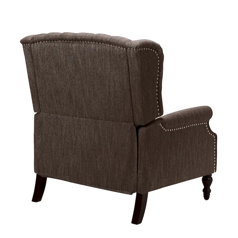 Fauteuil inclinable Apaloosa Oversized Tufted Wingback en tissu avec dossier poussoir par Christopher Knight Home