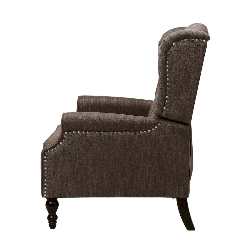 Fauteuil inclinable Apaloosa Oversized Tufted Wingback en tissu avec dossier poussoir par Christopher Knight Home
