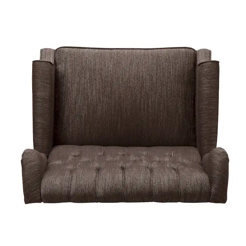 Fauteuil inclinable Apaloosa Oversized Tufted Wingback en tissu avec dossier poussoir par Christopher Knight Home