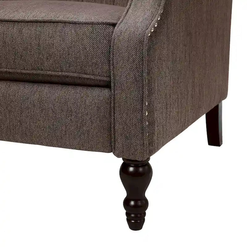 Fauteuil inclinable Apaloosa Oversized Tufted Wingback en tissu avec dossier poussoir par Christopher Knight Home