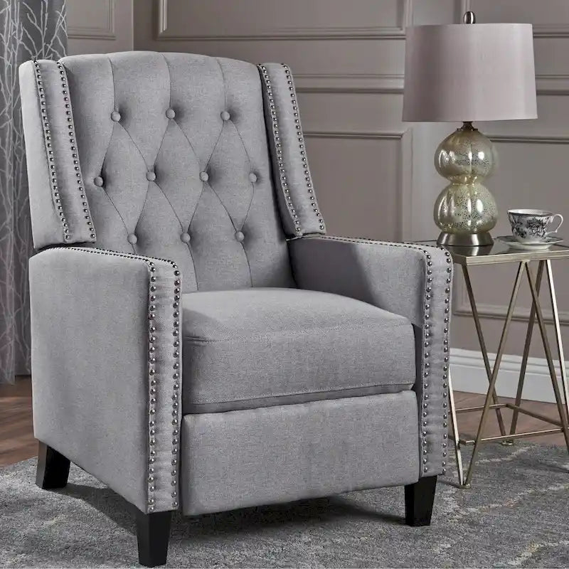 Fauteuil inclinable en tissu tufté Izidro par Christopher Knight Home