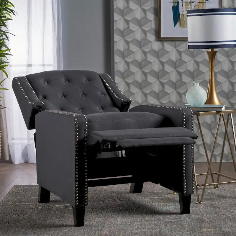 Fauteuil inclinable en tissu tufté Izidro par Christopher Knight Home