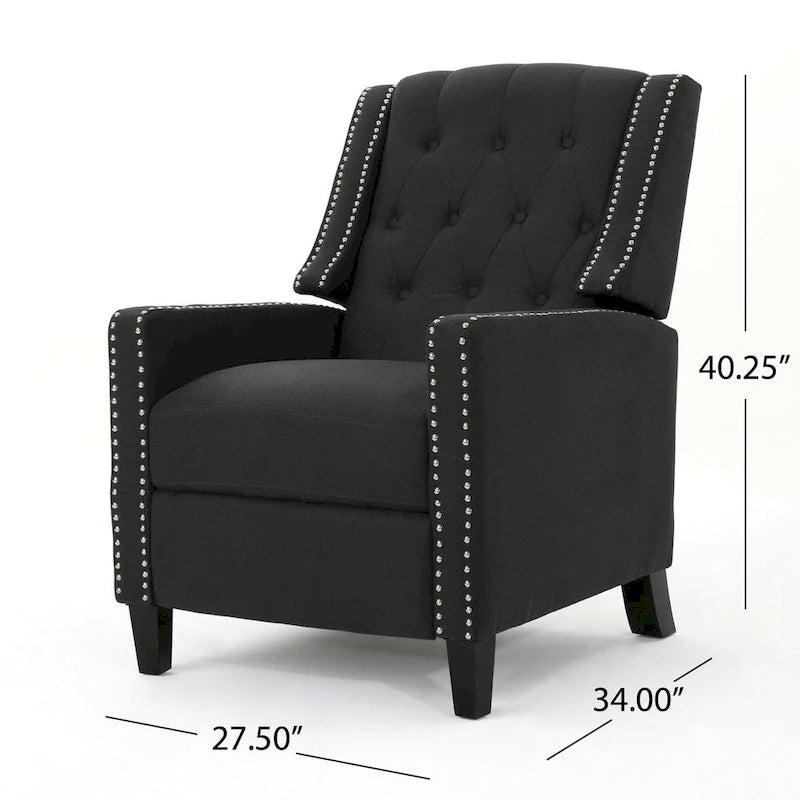 Fauteuil inclinable en tissu tufté Izidro par Christopher Knight Home