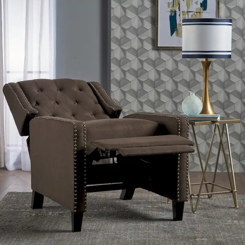 Fauteuil inclinable en tissu tufté Izidro par Christopher Knight Home