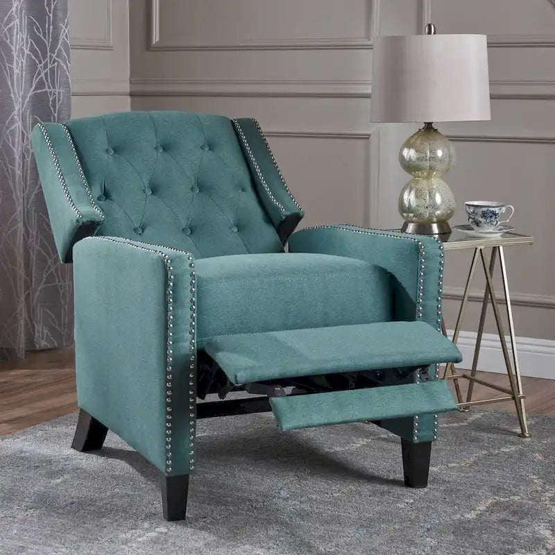 Fauteuil inclinable en tissu tufté Izidro par Christopher Knight Home