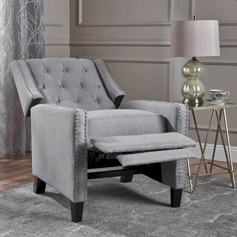 Fauteuil inclinable en tissu tufté Izidro par Christopher Knight Home