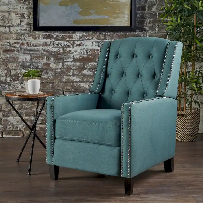 Fauteuil inclinable en tissu tufté Izidro par Christopher Knight Home