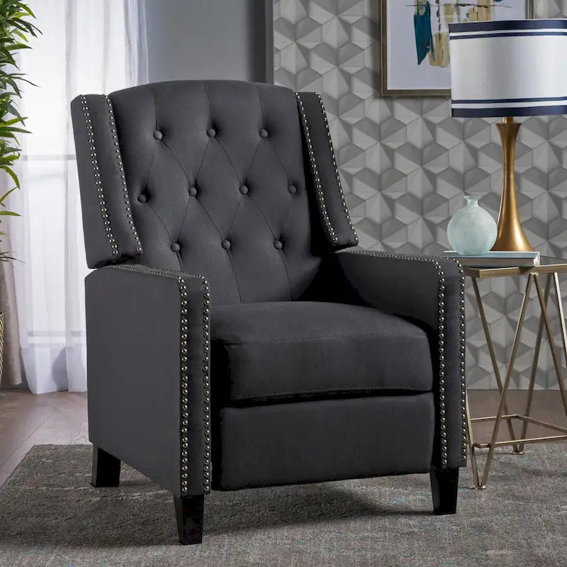 Fauteuil inclinable en tissu tufté Izidro par Christopher Knight Home