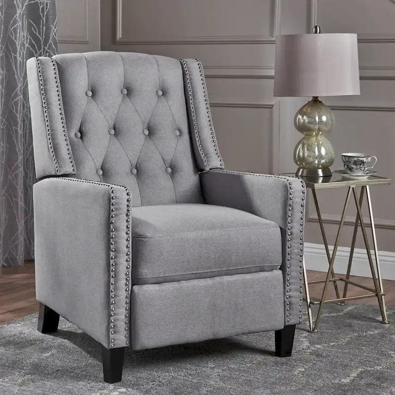 Fauteuil inclinable en tissu tufté Izidro par Christopher Knight Home
