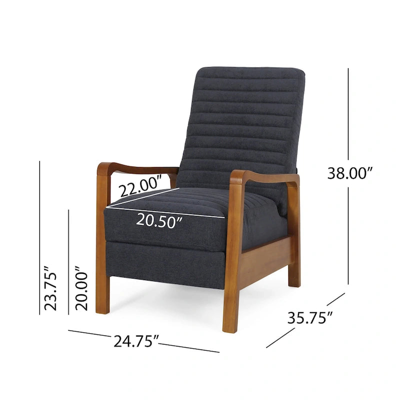 Fauteuil inclinable Munro Channel Stitch Pushback de Christopher Knight Home