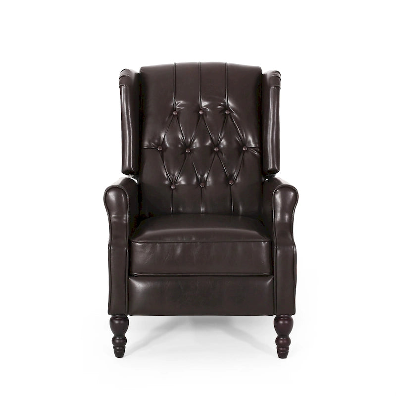 Fauteuil inclinable en cuir reconstitué Walter Brown par Christopher Knight Home