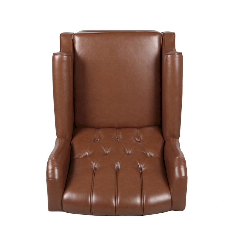 Fauteuil inclinable en cuir reconstitué Walter Brown par Christopher Knight Home