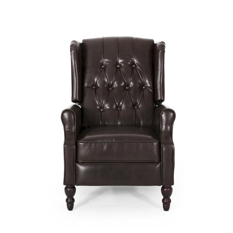 Fauteuil inclinable en cuir reconstitué Walter Brown par Christopher Knight Home
