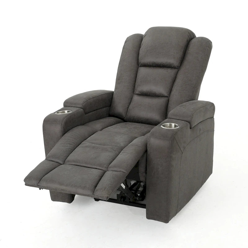 Fauteuil inclinable électrique en microfibre Emersyn de Christopher Knight Home
