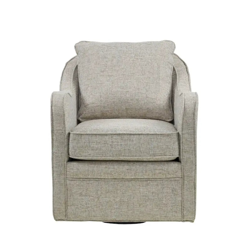 Fauteuil pivotant rembourré à accoudoirs incurvés Betty de Madison Park