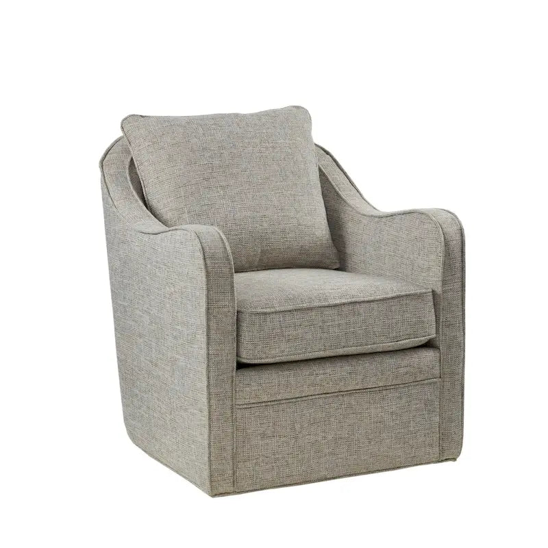 Fauteuil pivotant rembourré à accoudoirs incurvés Betty de Madison Park