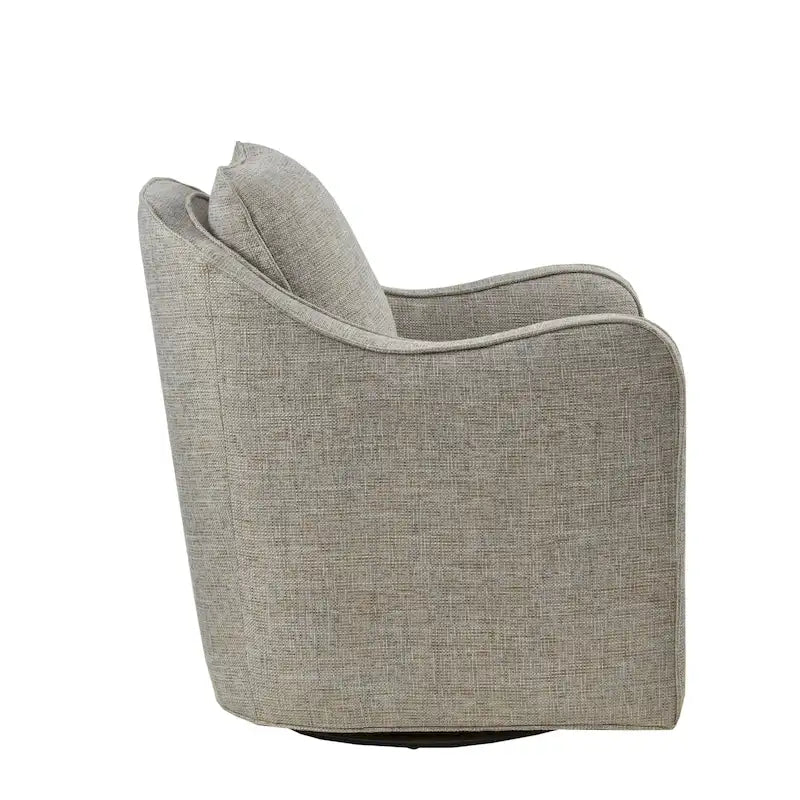 Fauteuil pivotant rembourré à accoudoirs incurvés Betty de Madison Park