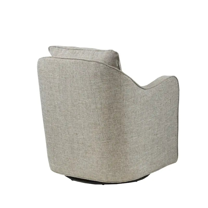 Fauteuil pivotant rembourré à accoudoirs incurvés Betty de Madison Park
