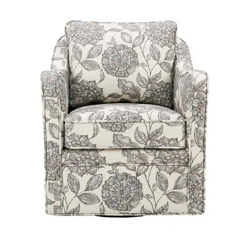 Fauteuil pivotant rembourré à accoudoirs incurvés Betty de Madison Park