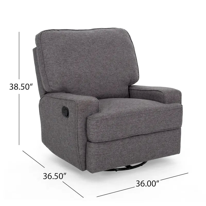 Fauteuil inclinable traditionnel pivotant Crockett par Christopher Knight Home