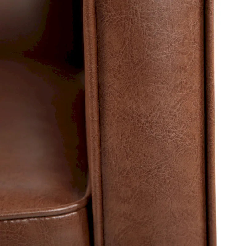 Fauteuil inclinable capitonné mi-century en similicuir Mervynn par Christopher Knight Home
