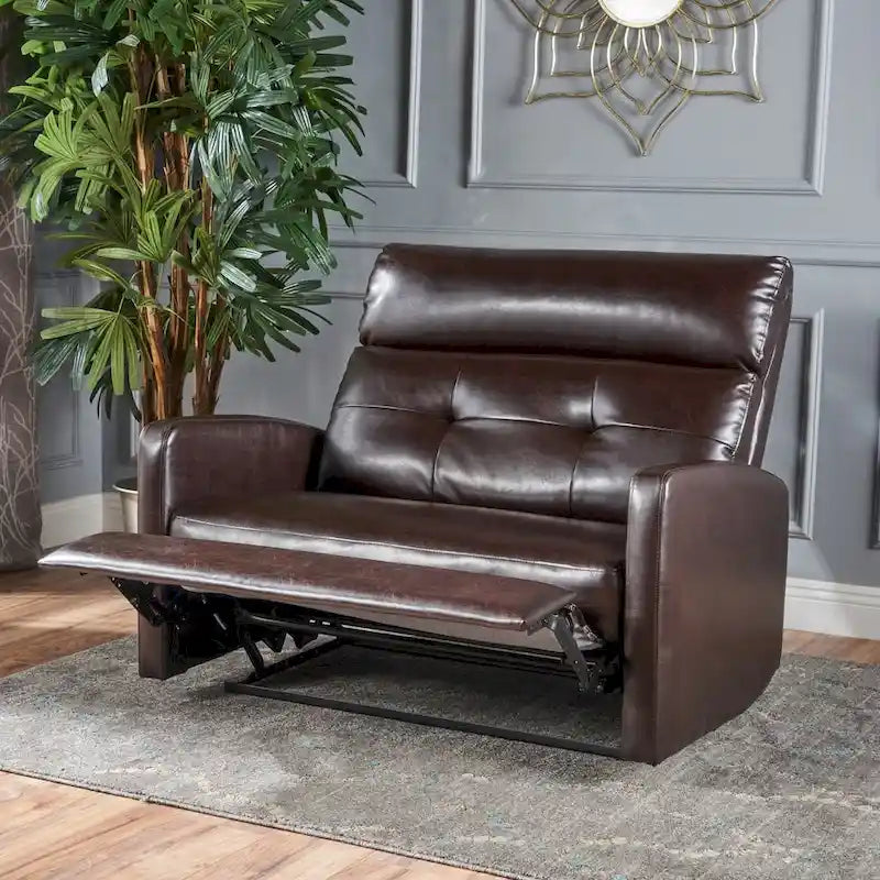 Fauteuil inclinable de club 2 places en similicuir Halima par Christopher Knight Home