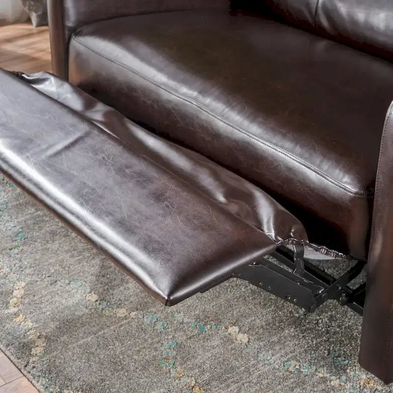Fauteuil inclinable de club 2 places en similicuir Halima par Christopher Knight Home