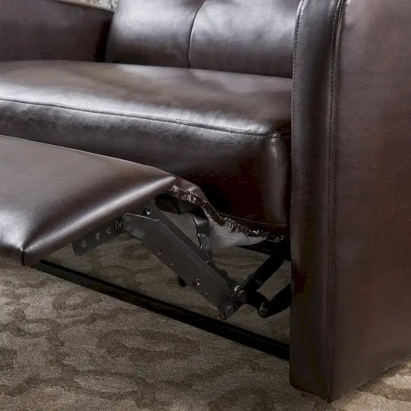 Fauteuil inclinable de club 2 places en similicuir Halima par Christopher Knight Home