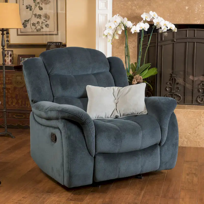 Fauteuil inclinable planeur en acier Hawthorne par Christopher Knight Home