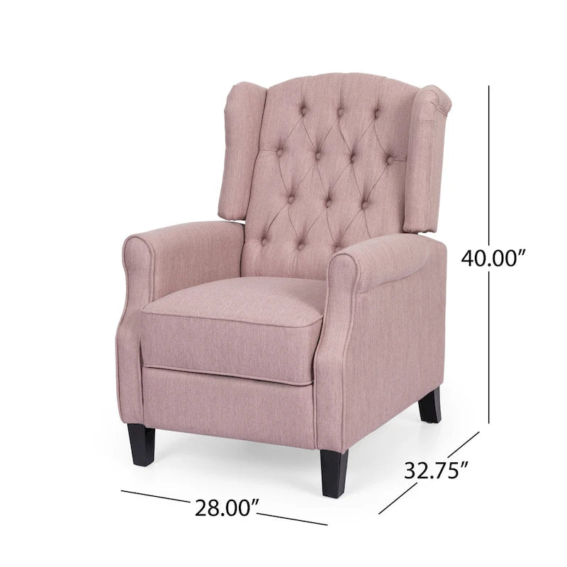 Fauteuil inclinable contemporain en tissu capitonné Wellscross par Christopher Knight Home