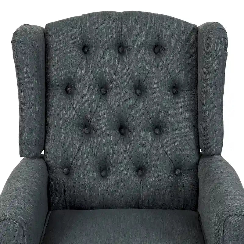 Fauteuil inclinable contemporain en tissu capitonné Wellscross par Christopher Knight Home
