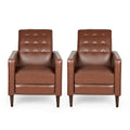 Fauteuils inclinables capitonnés Mervynn Mid-century (lot de 2) par Christopher Knight Home