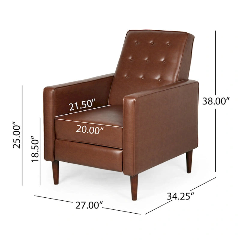 Fauteuils inclinables capitonnés Mervynn Mid-century (lot de 2) par Christopher Knight Home