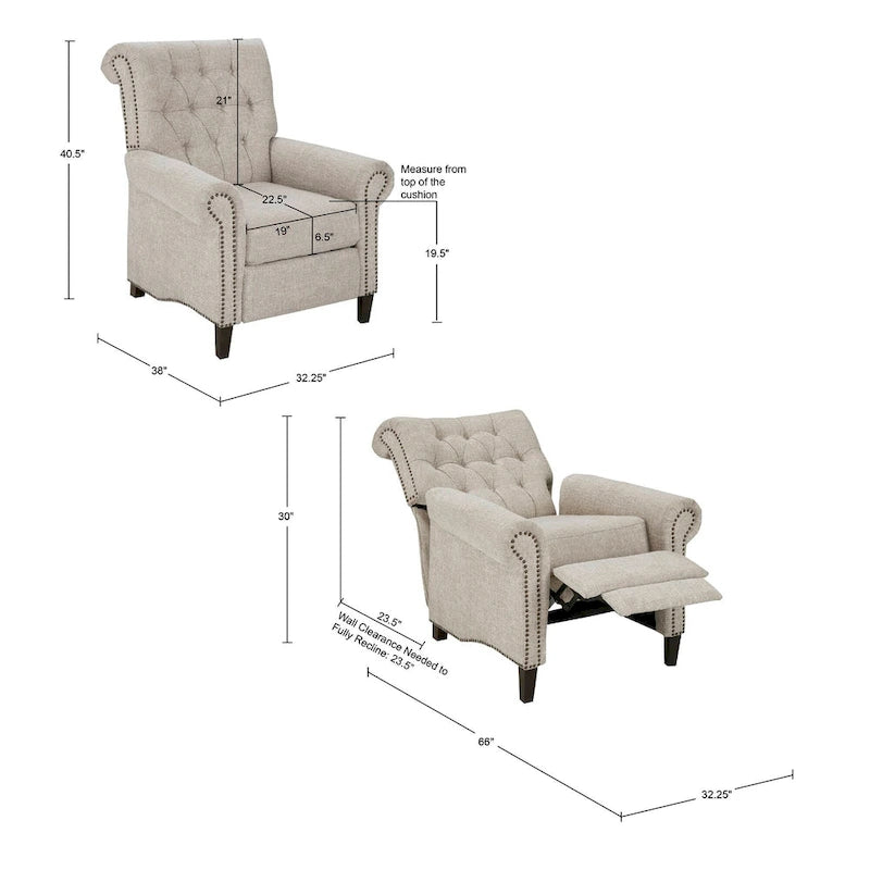 Fauteuil inclinable à dossier inclinable Madison Park Jetta