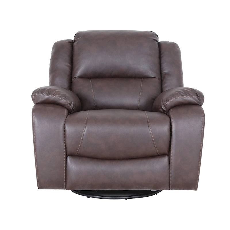 Fauteuil inclinable pivotant Malic en similicuir touffeté de Christopher Knight Home