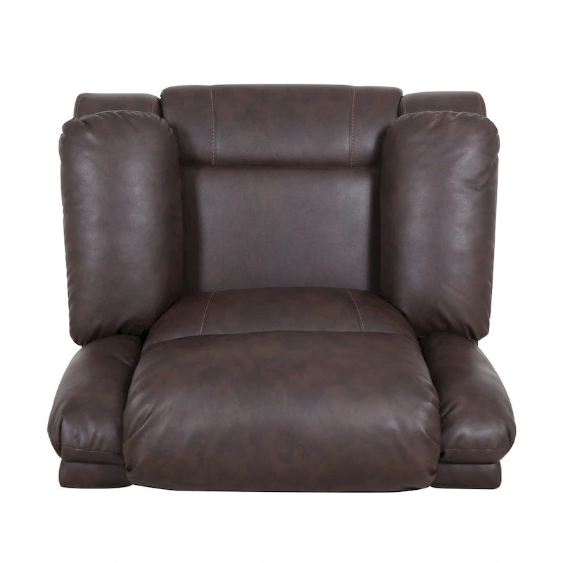Fauteuil inclinable pivotant Malic en similicuir touffeté de Christopher Knight Home