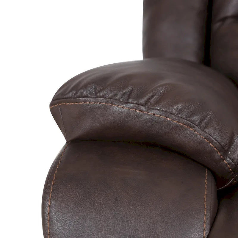 Fauteuil inclinable pivotant Malic en similicuir touffeté de Christopher Knight Home